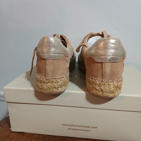 Marc FisheLtMarciaEspadrille Sneakers NaturalMulti SuedeStar EmbellishedWomen8.5 - Picture 4 of 7